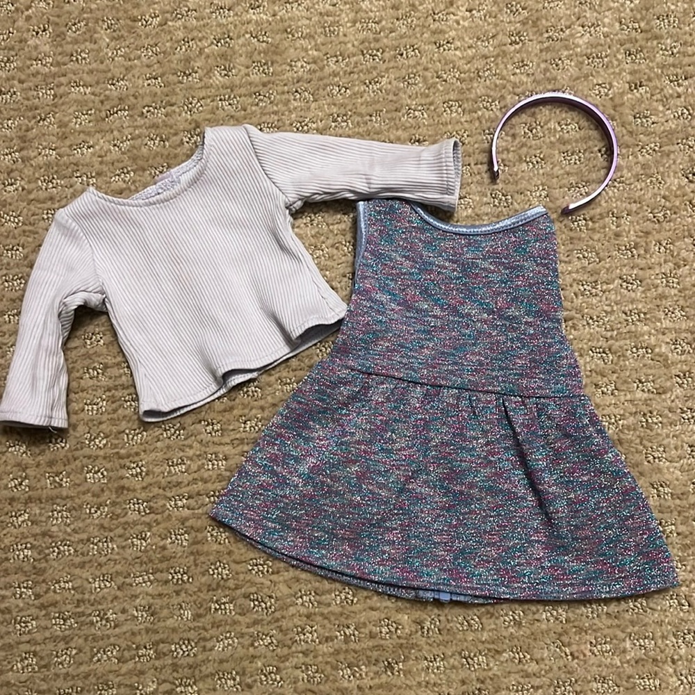 American Girl Truly Me Purple Sparkle Dress